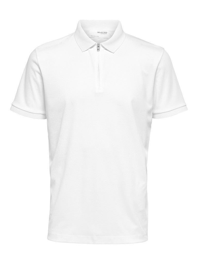 Selected miesten pikeepaita Fave Zip, Cloud Dancer