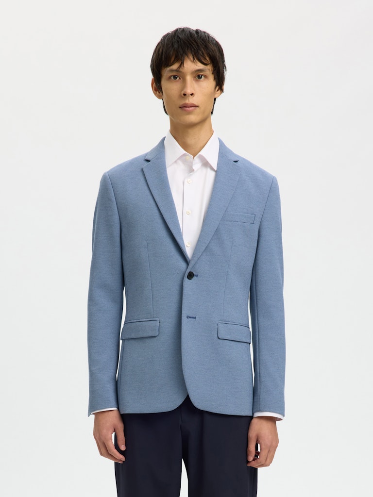 Selected Miesten Bleiseri Slim Aitor Jersey Blazer, vaaleansininen