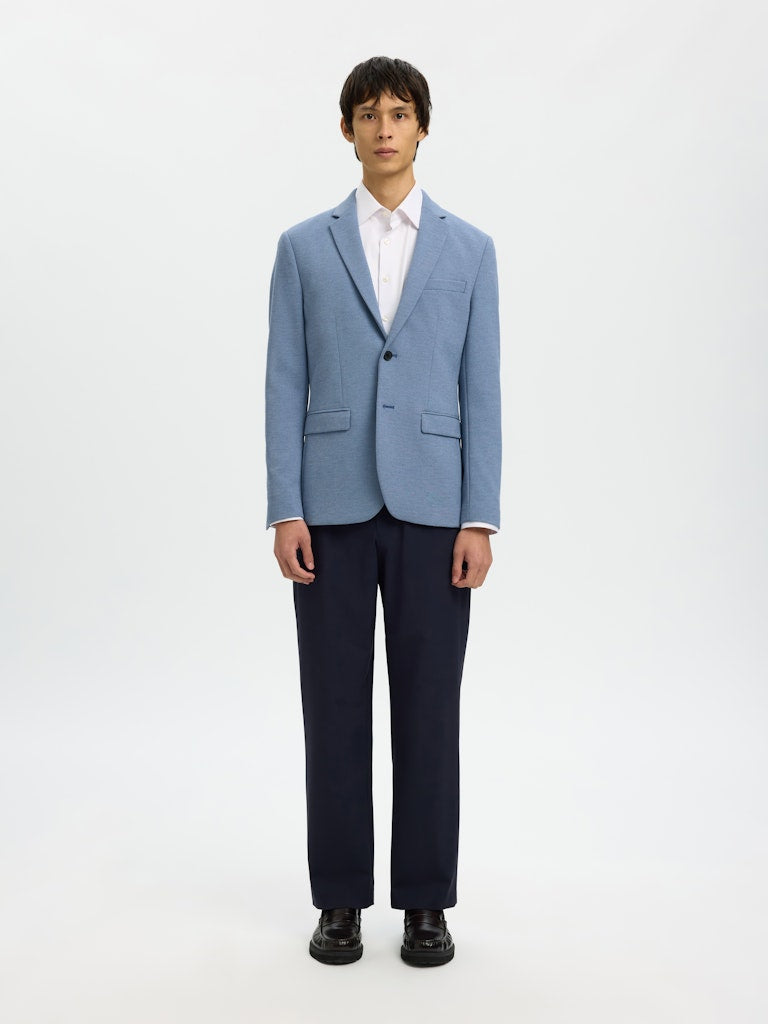 Selected Miesten Bleiseri Slim Aitor Jersey Blazer, vaaleansininen
