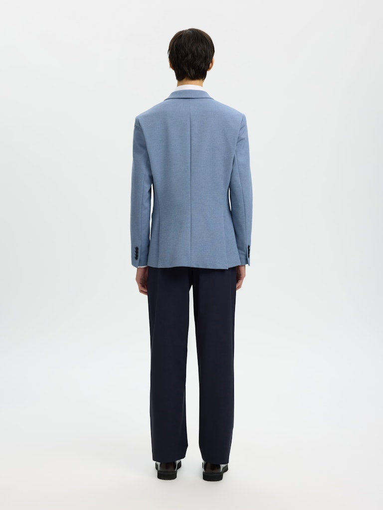 Selected Miesten Bleiseri Slim Aitor Jersey Blazer, vaaleansininen