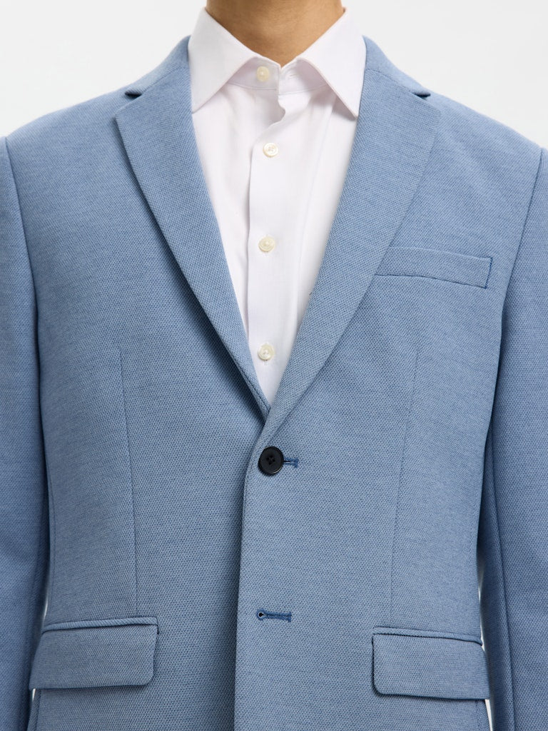 Selected Miesten Bleiseri Slim Aitor Jersey Blazer, vaaleansininen