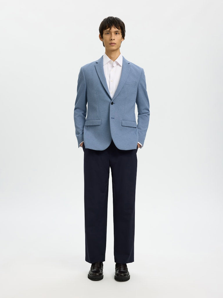 Selected Miesten Bleiseri Slim Aitor Jersey Blazer, vaaleansininen