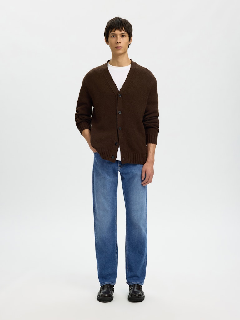 Selected miesten farkut SLH196-STRAIGHT CLEO FLEX MB 616 JNS NOS, Medium Blue Denim