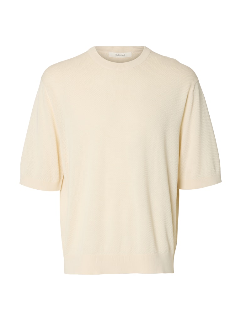 Selected miesten t-paita Slhtorino SS Structure Crew Neck, Birch