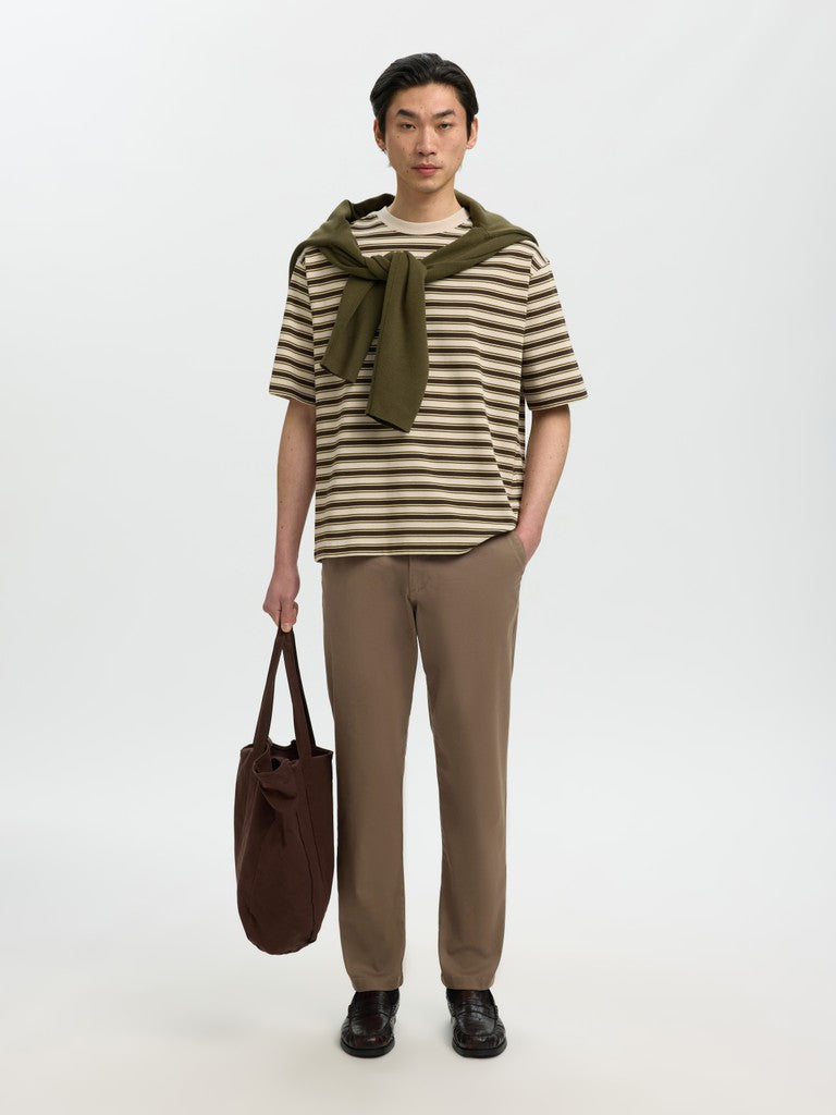 Selected miesten chinot New Miles Flex Chino, Chocolate Chip