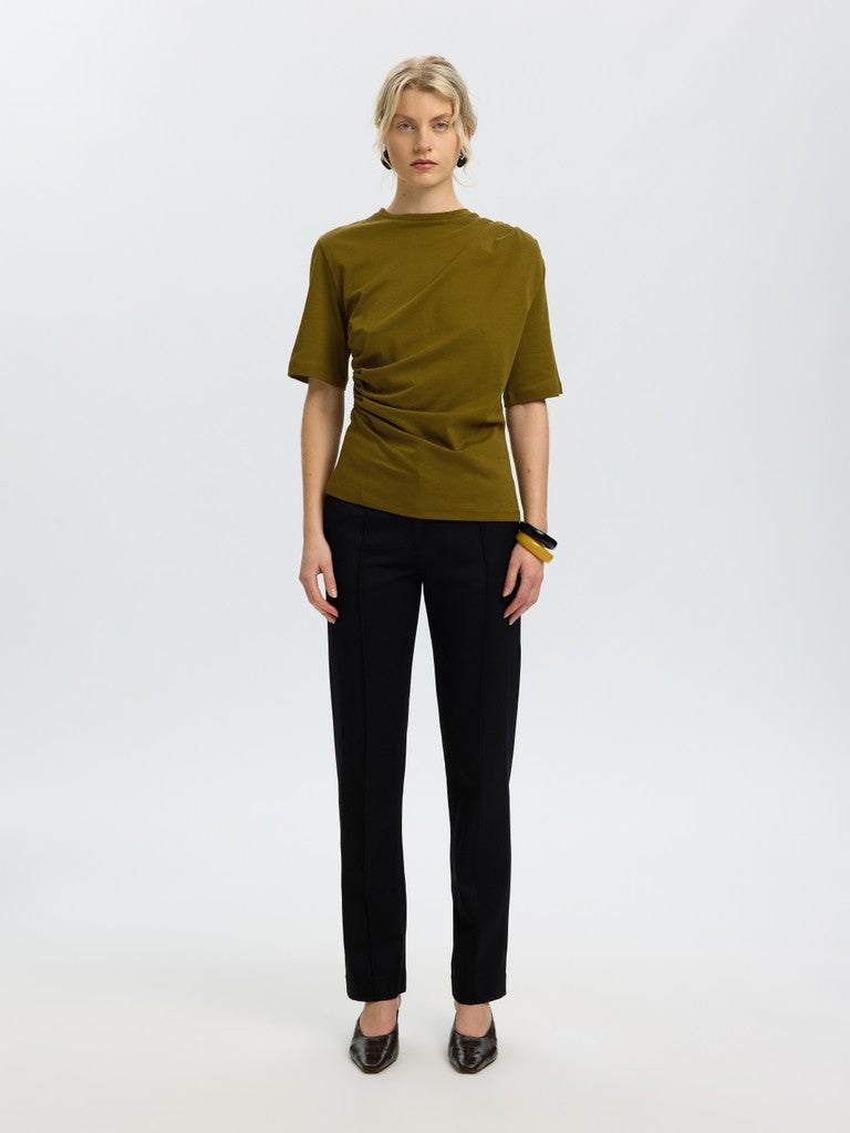 Selected Femme naisten T-paita Taj Light Twist Tee, Fir Green