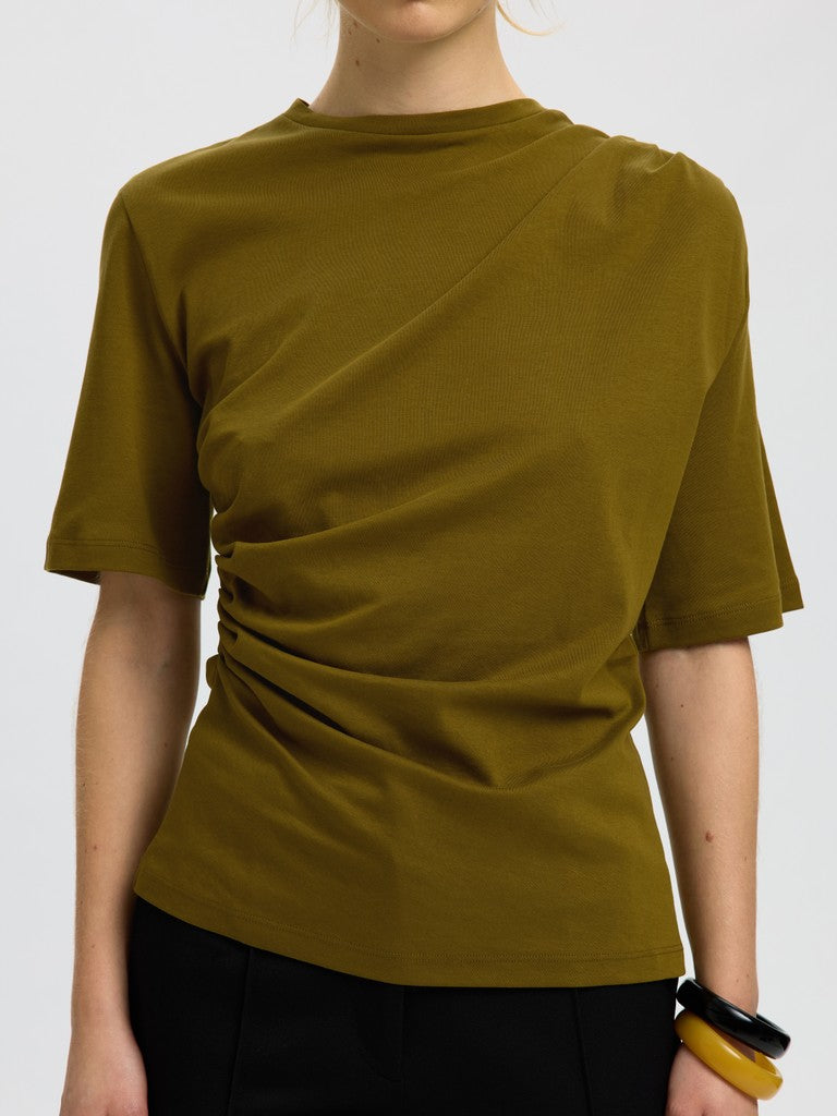 Selected Femme naisten T-paita Taj Light Twist Tee, Fir Green
