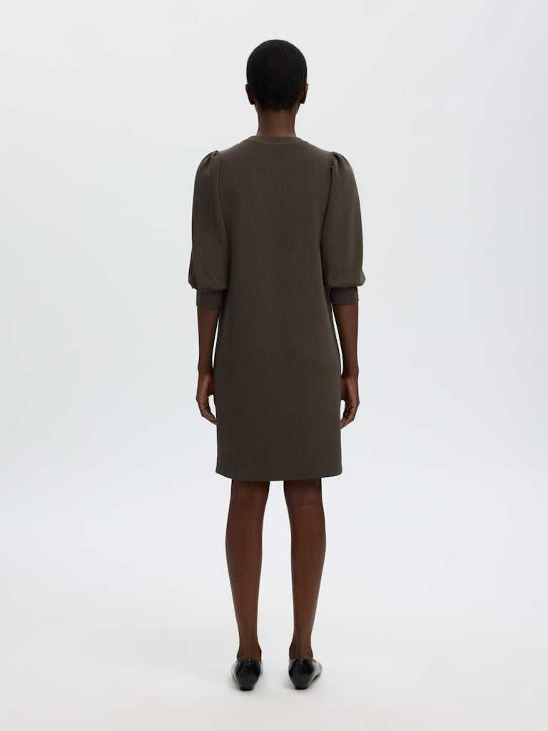 Selected Femme naisten mekko SLFTENNY 3/4 SHORT SWEAT DRESS NOOS, Delicioso