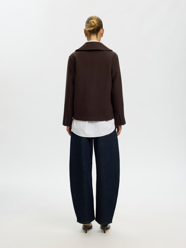 Selected Femme naisten villakangastakki Zia-Alma Wool Blend Jacket, Delicioso