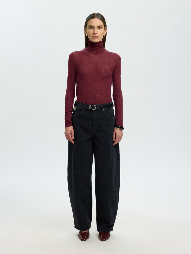 Selected Femme naisten neulepusero Wendy, Tawny Port