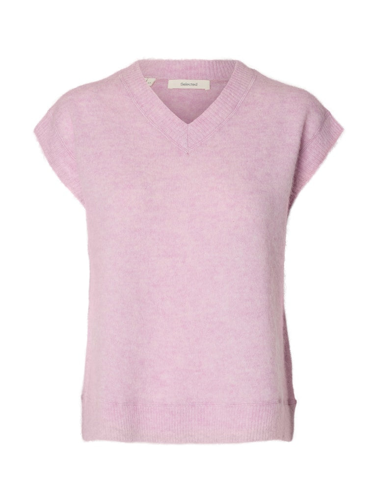 Selected Femme naisten neuleliivi Lulu Brushed Knit Vest, Winsome Orchid