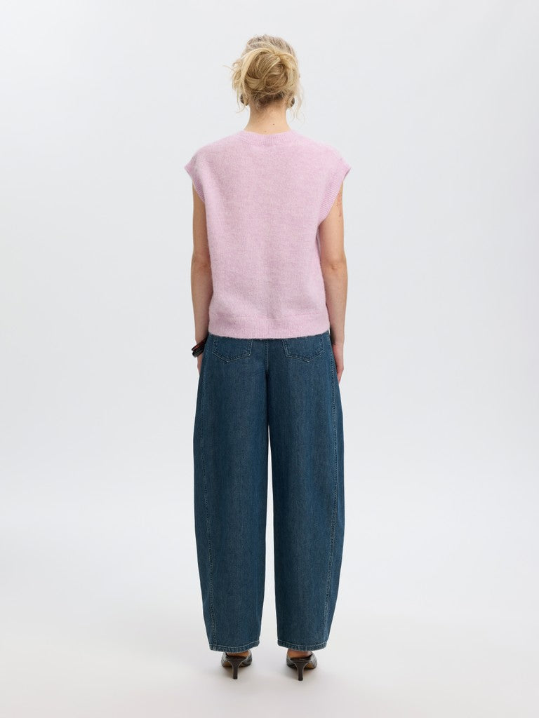 Selected Femme naisten neuleliivi Lulu Brushed Knit Vest, Winsome Orchid