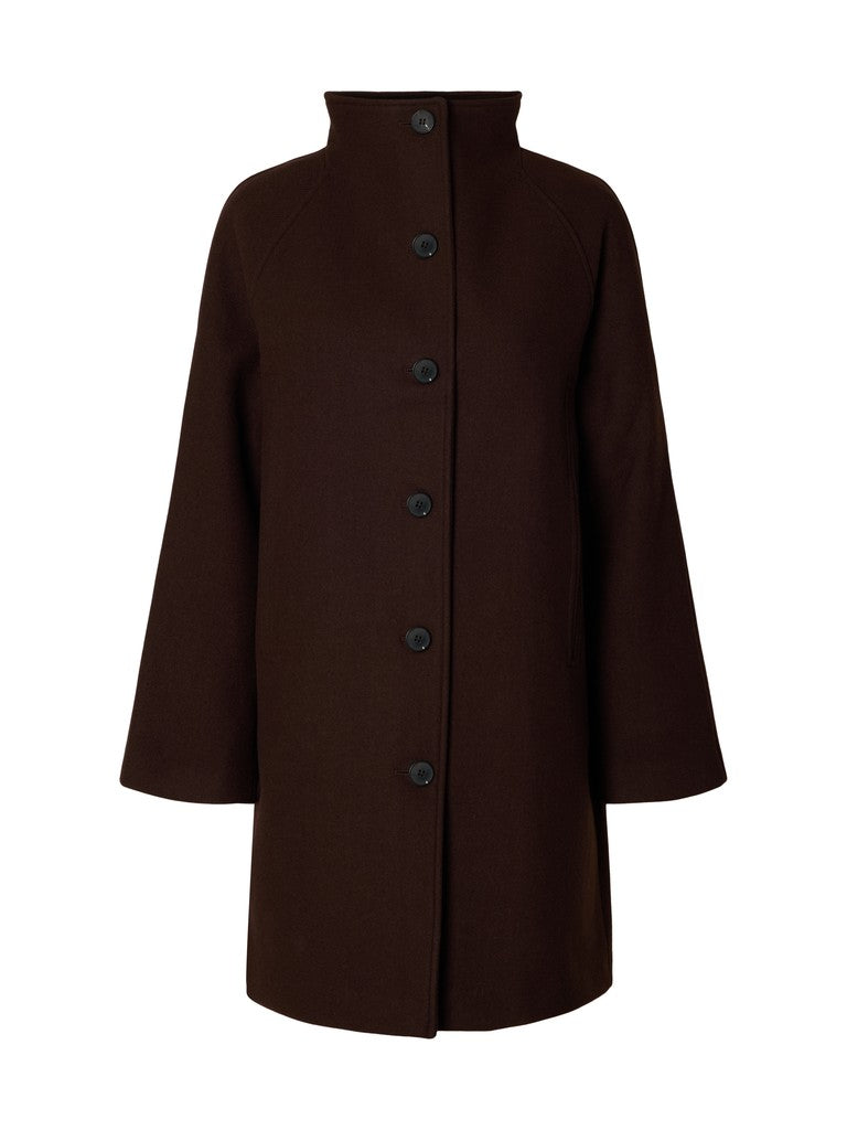 Selected Femme naisten villakangastakki Zia-Vinni Wool Blend Coat, Delicioso