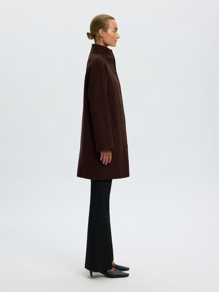 Selected Femme naisten villakangastakki Zia-Vinni Wool Blend Coat, Delicioso
