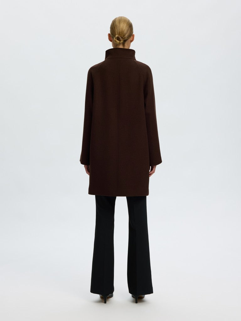 Selected Femme naisten villakangastakki Zia-Vinni Wool Blend Coat, Delicioso