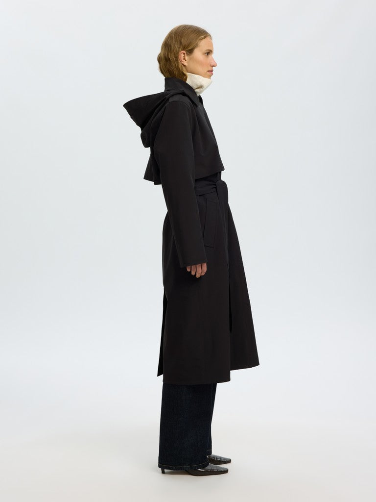 Selected Femme naisten trenssi Aline Tech, musta