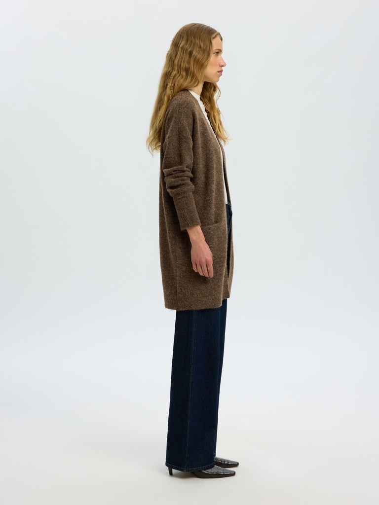 Selected Femme naisten neuletakki Lulu, ruskea