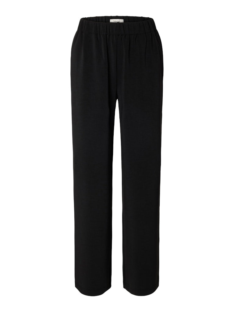 Selected Femme K-SLFTENNY RELAXED PANTS, musta