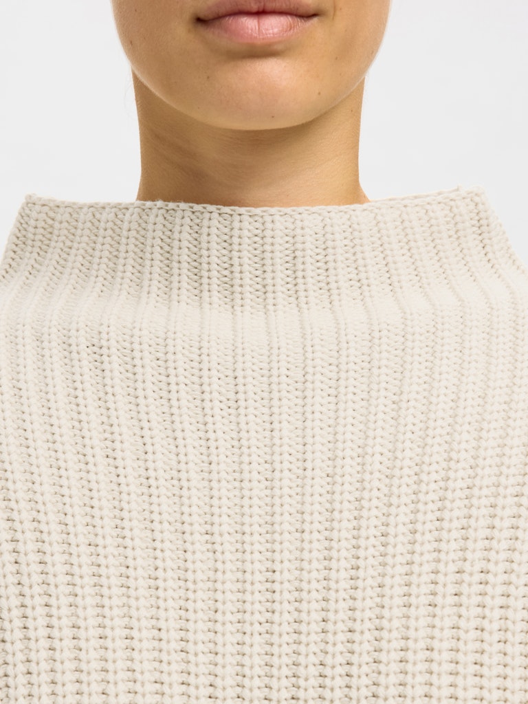Selected Femme naisten neulepusero SLFSELMA SUS LS KNIT PULLOVER NOOS, Birch