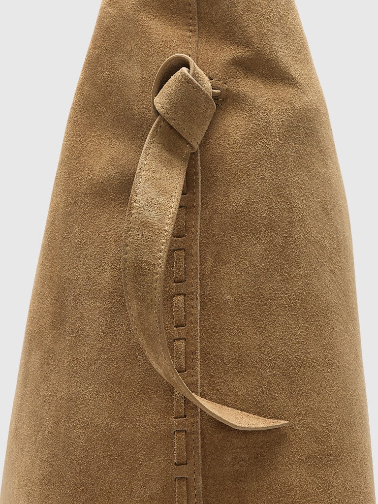 Selected Femme naisten laukku SLFStella Large Suede Bag, Tan