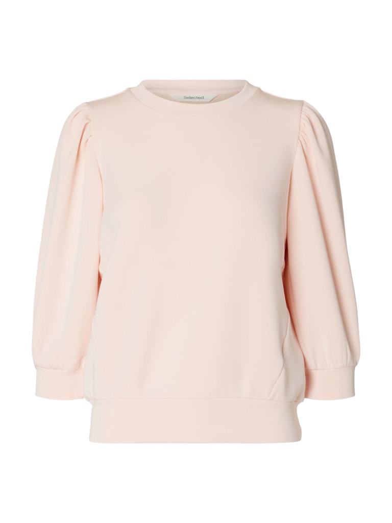Selected Femme Naisten Pusero, SLFTENNY 3/4 SWEAT TOP NOOS Vaaleanpunainen