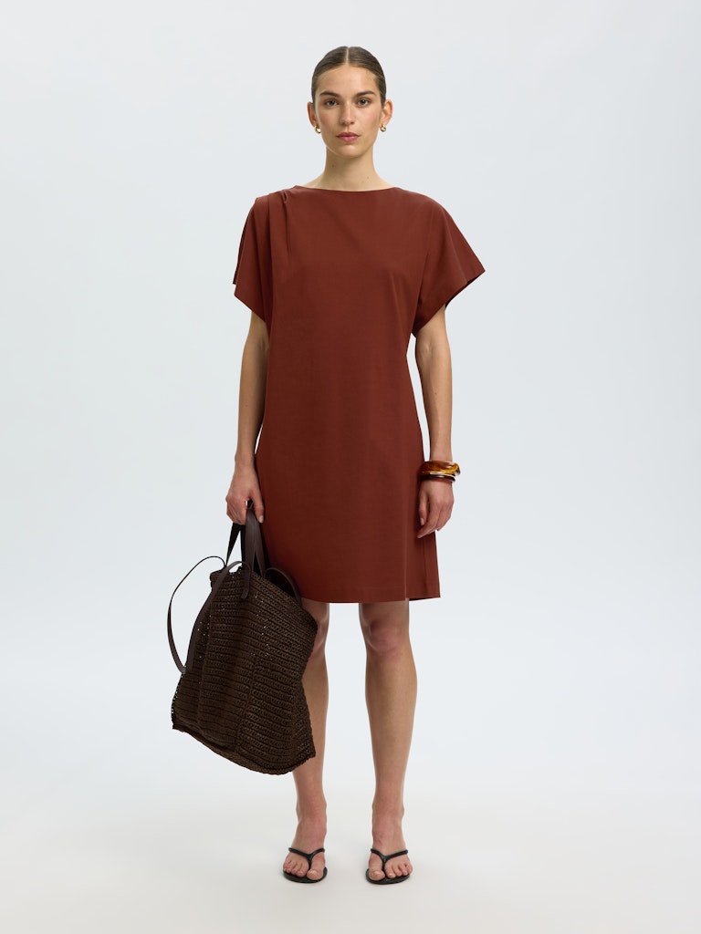 Selected Femme mekko Calli, Cherry Mahogany