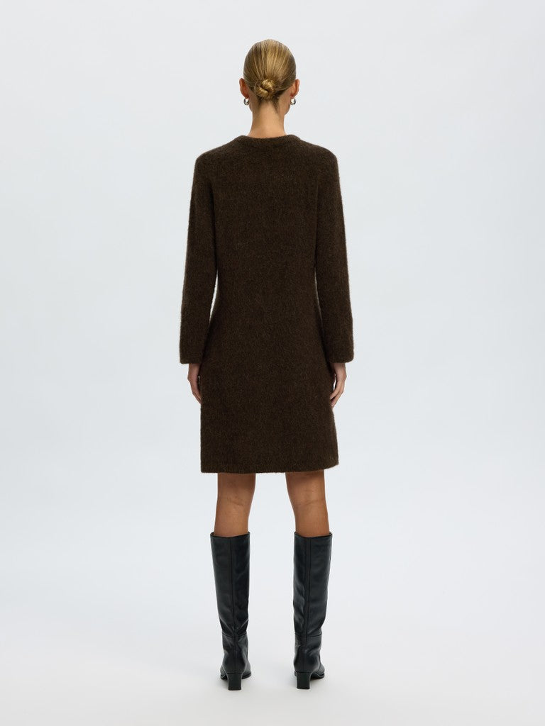 Selected Women naisten neulemekko Lulu Brushed LS Knit O-Neck, Delicioso Melange