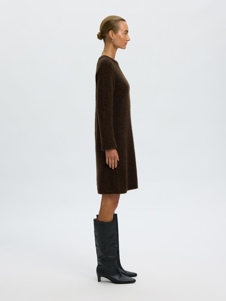 Selected Women naisten neulemekko Lulu Brushed LS Knit O-Neck, Delicioso Melange