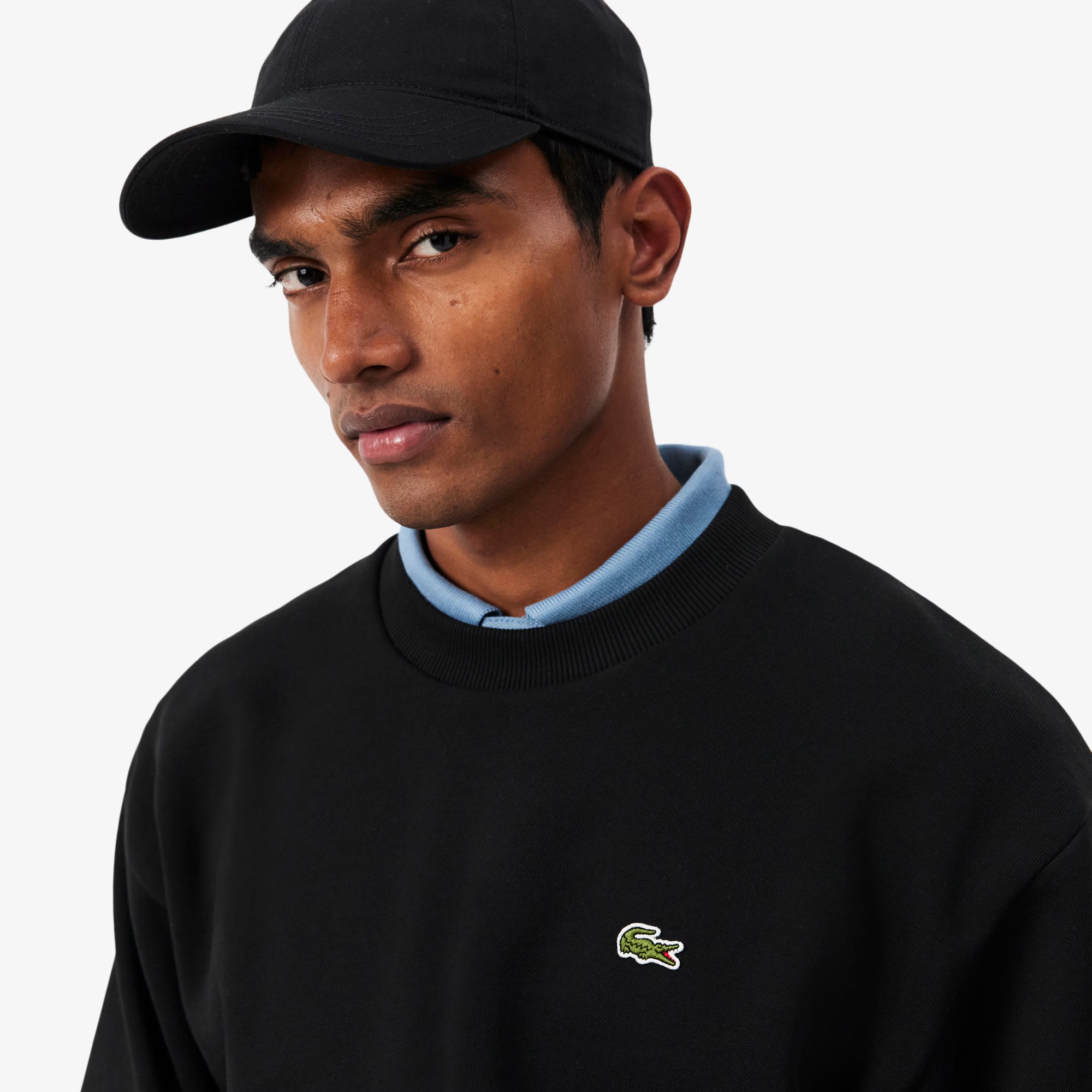 Lacoste miesten collegepaita Cotton Fleece Sweatshirt, musta