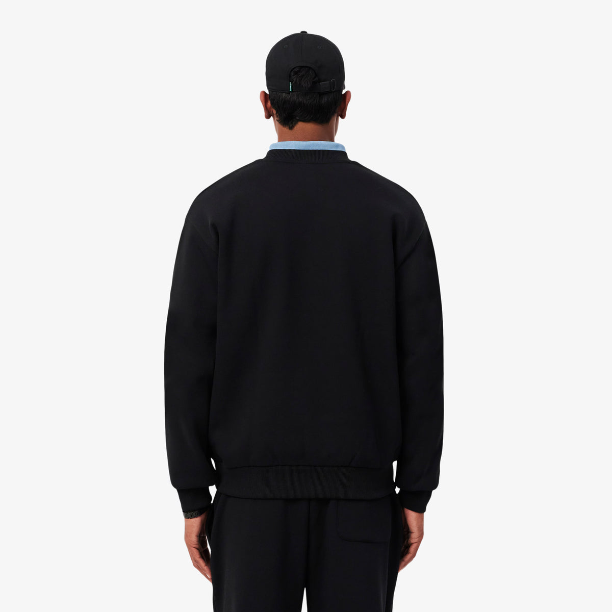 Lacoste miesten collegepaita Cotton Fleece Sweatshirt, musta