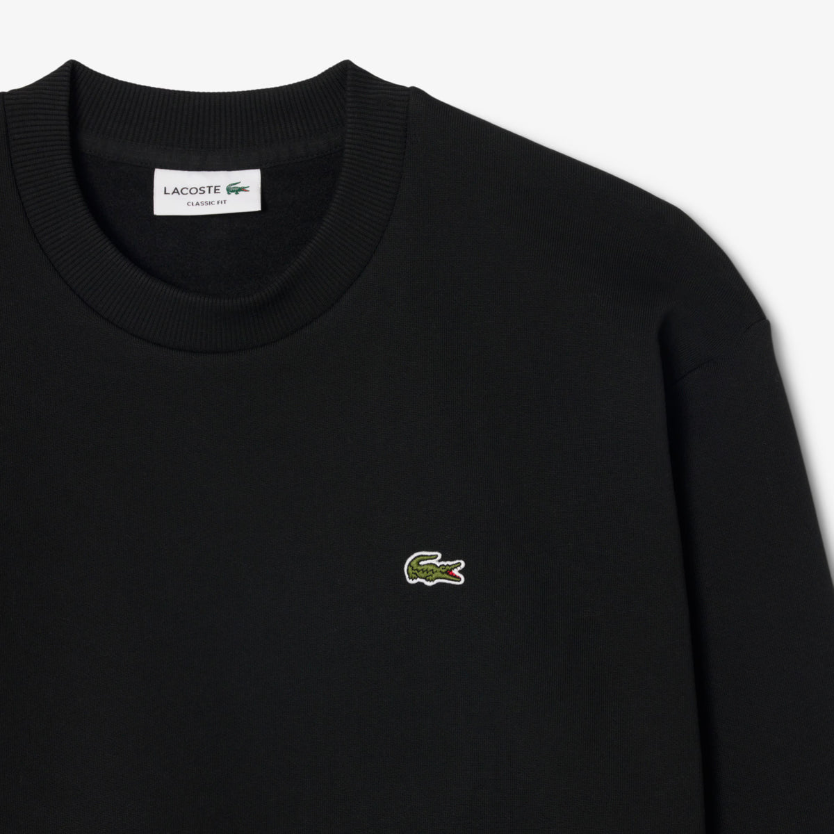 Lacoste miesten collegepaita Cotton Fleece Sweatshirt, musta