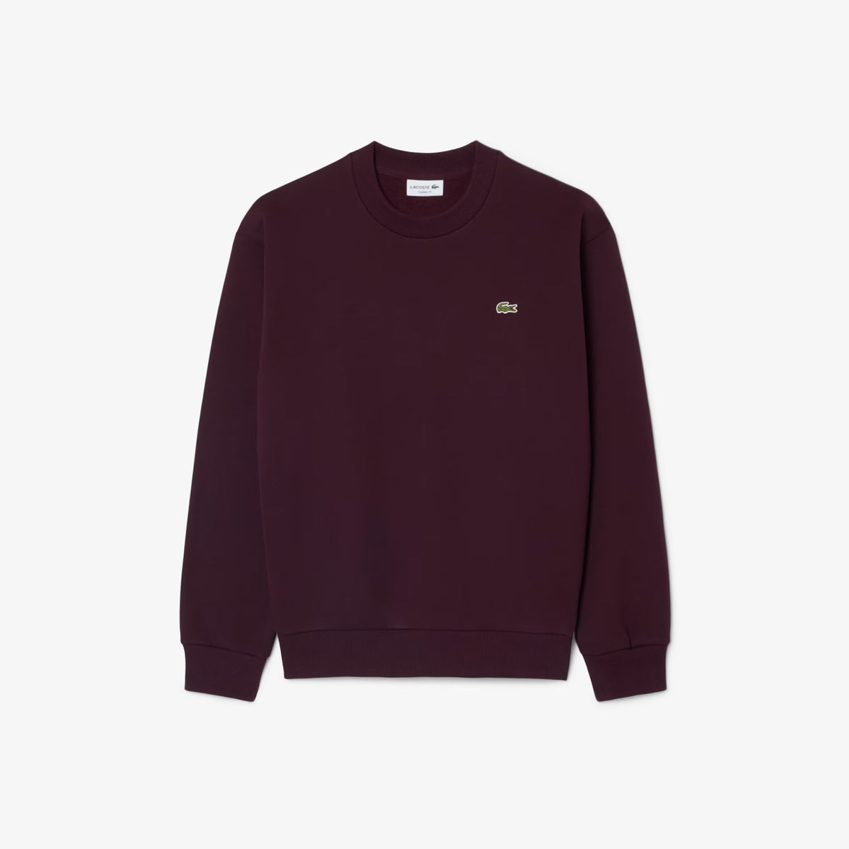 Lacoste miesten collegepaita Cotton Fleece Sweatshirt, viininpunainen