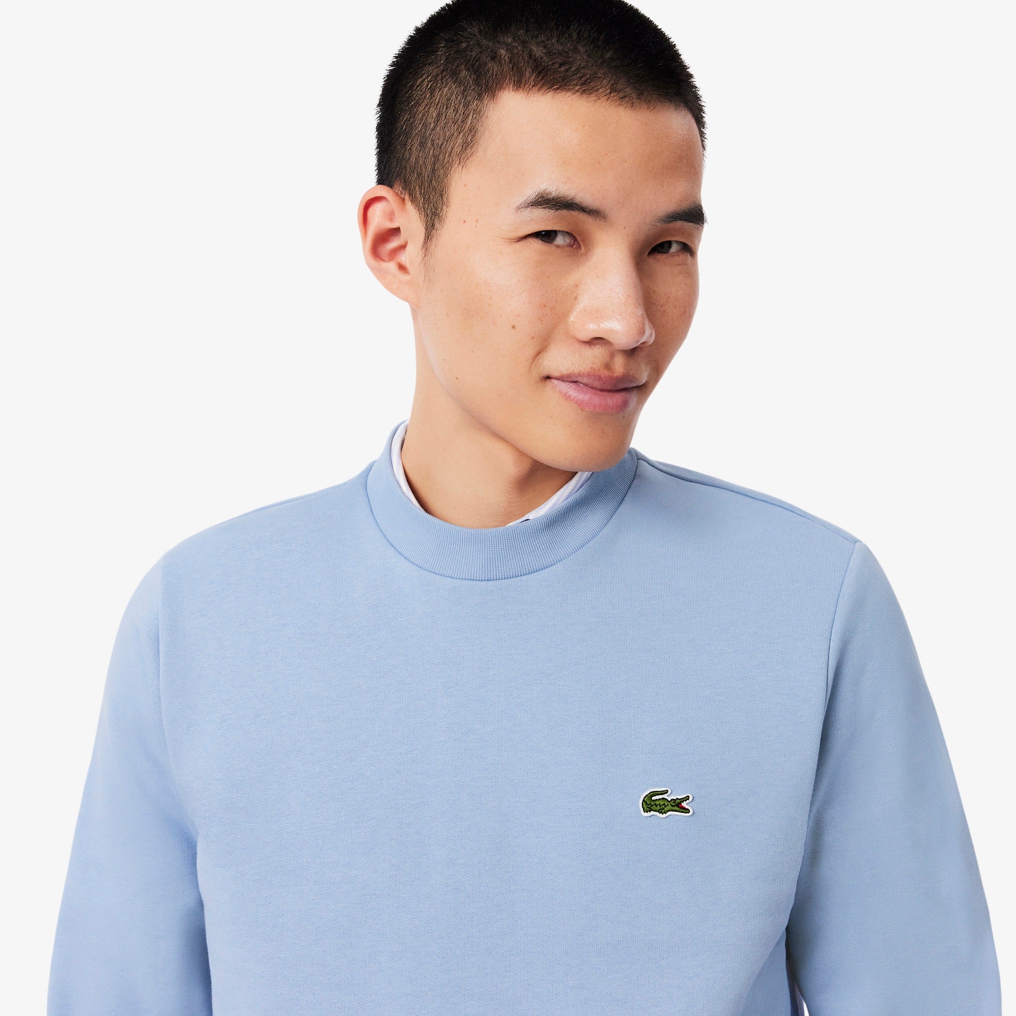 Lacoste miesten neulepusero Brushed Cotton Fleex Jogger Sweatshirt, vaaleansininen