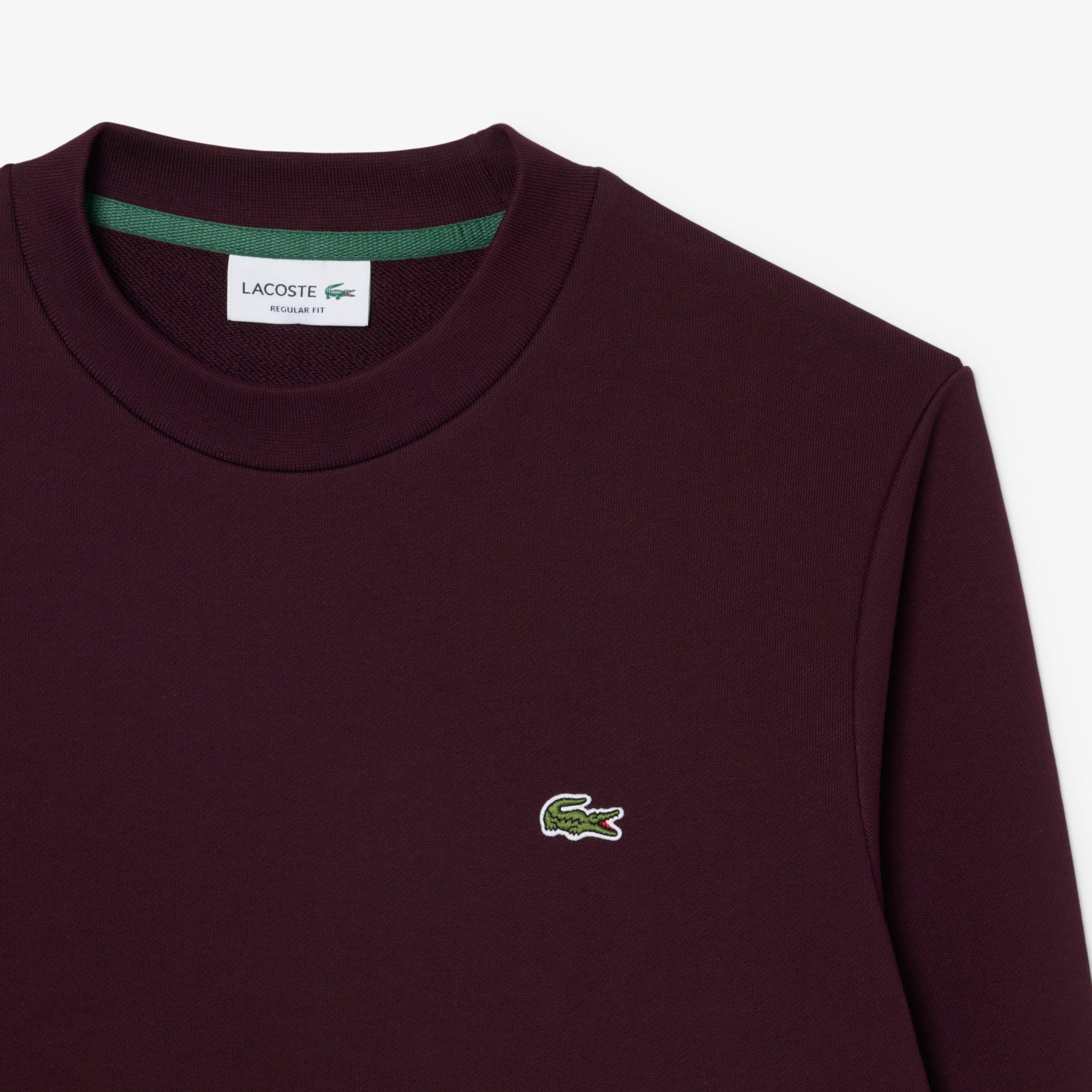 Lacoste miesten collegepaita Classic Fit Cotton Fleece Sweatshirt, tumma luumunpunainen