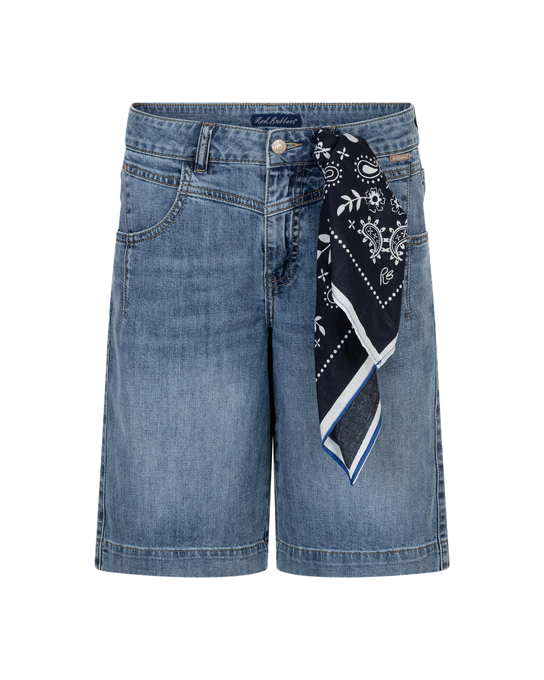 Red Button naisten farkkushortsit Kate Bermuda&Scarf, sininen