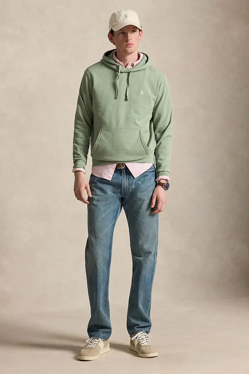 Polo Ralph Lauren miesten huppari The RL Fleece Hoodie, vaaleanvihreä