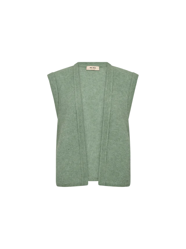 Mos Mosh naisten neuleliivi Thora Knit Vest, vaaleanvihreä
