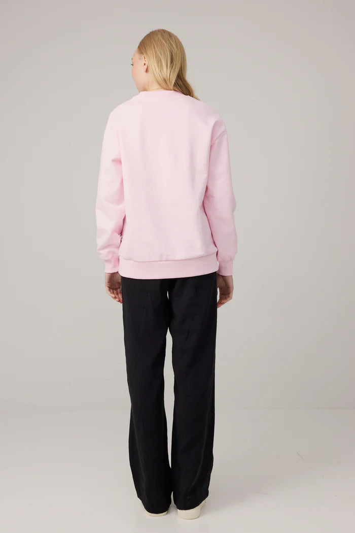 Makia naisten collegepaita Makia Sweatshirt, vaaleanpunainen