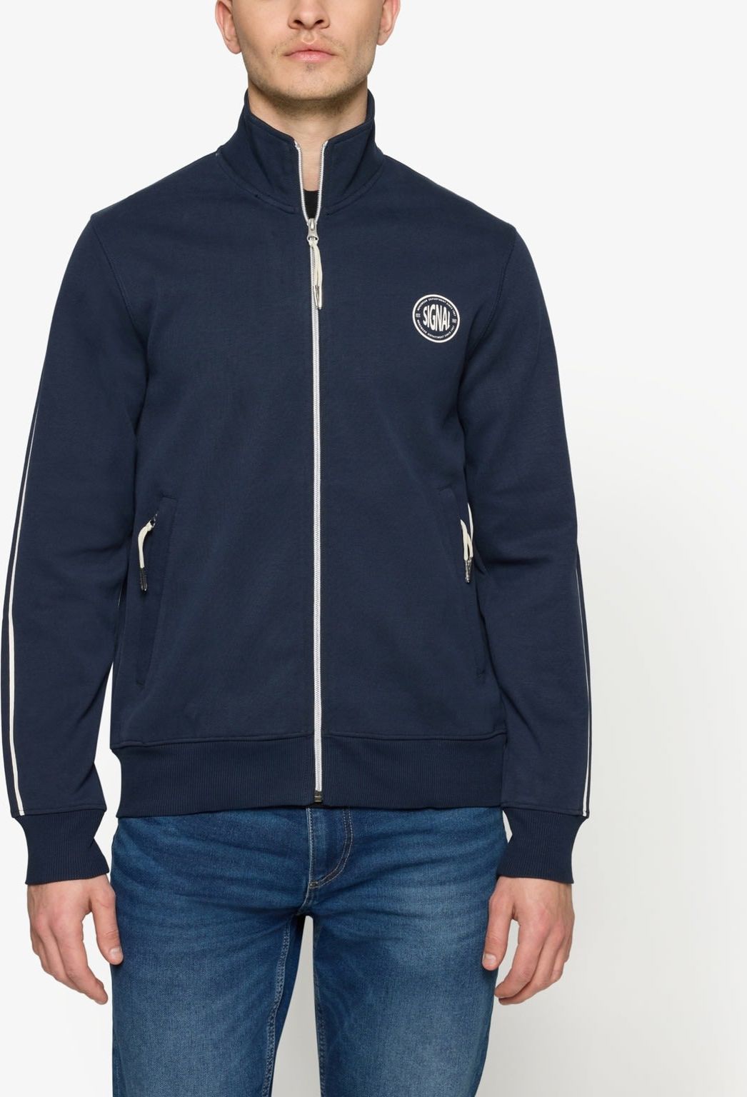 Signal miesten collegepaita Mattssi Zip Sweat Cardigan, tummansininen