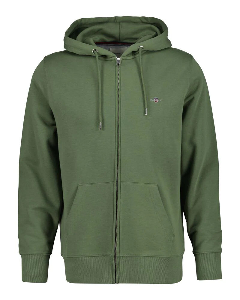 Gant miesten huppari Shield Zip Hoodie, vihreä