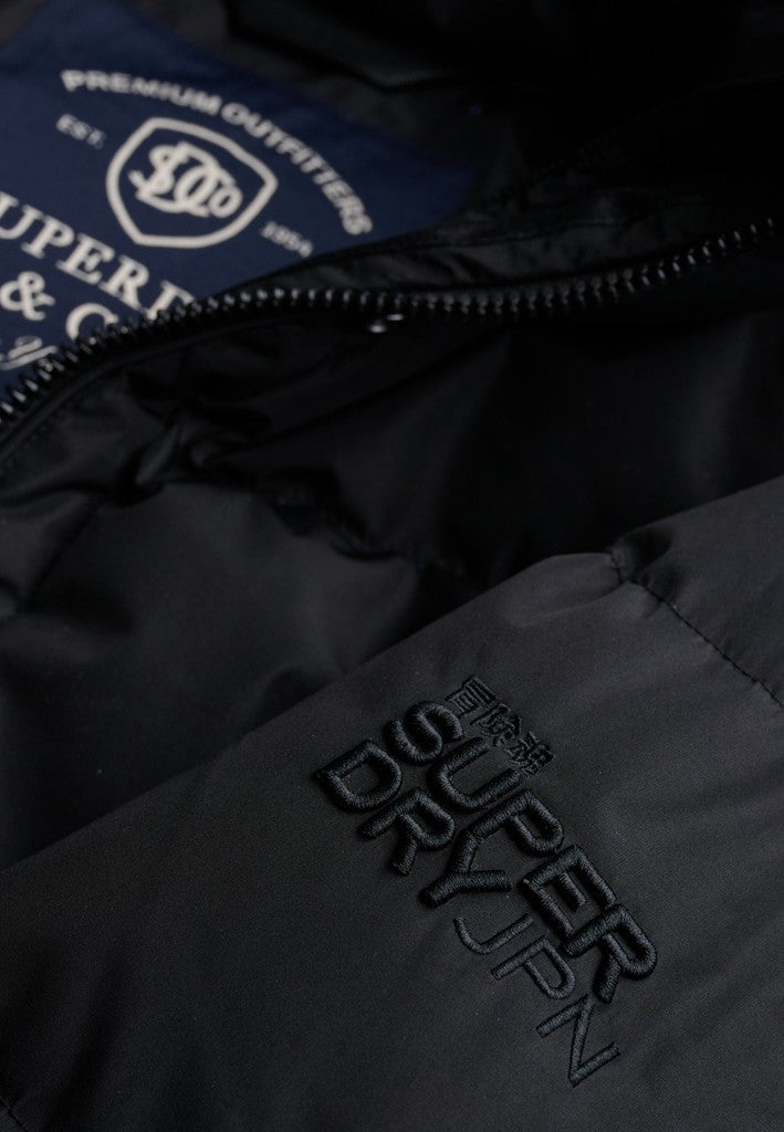 Superdry naisten toppatakki Hooded Sports Puffer Jacket, musta