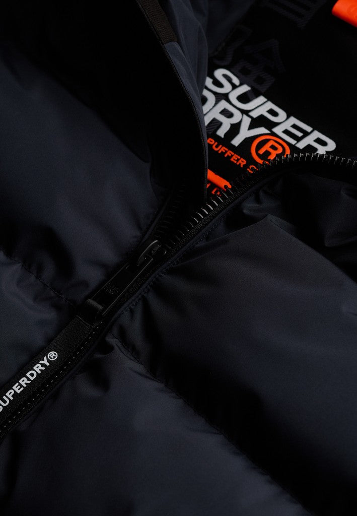 Superdry miesten toppatakki Hooded Sports Puffer Jacket, Eclipse Navy