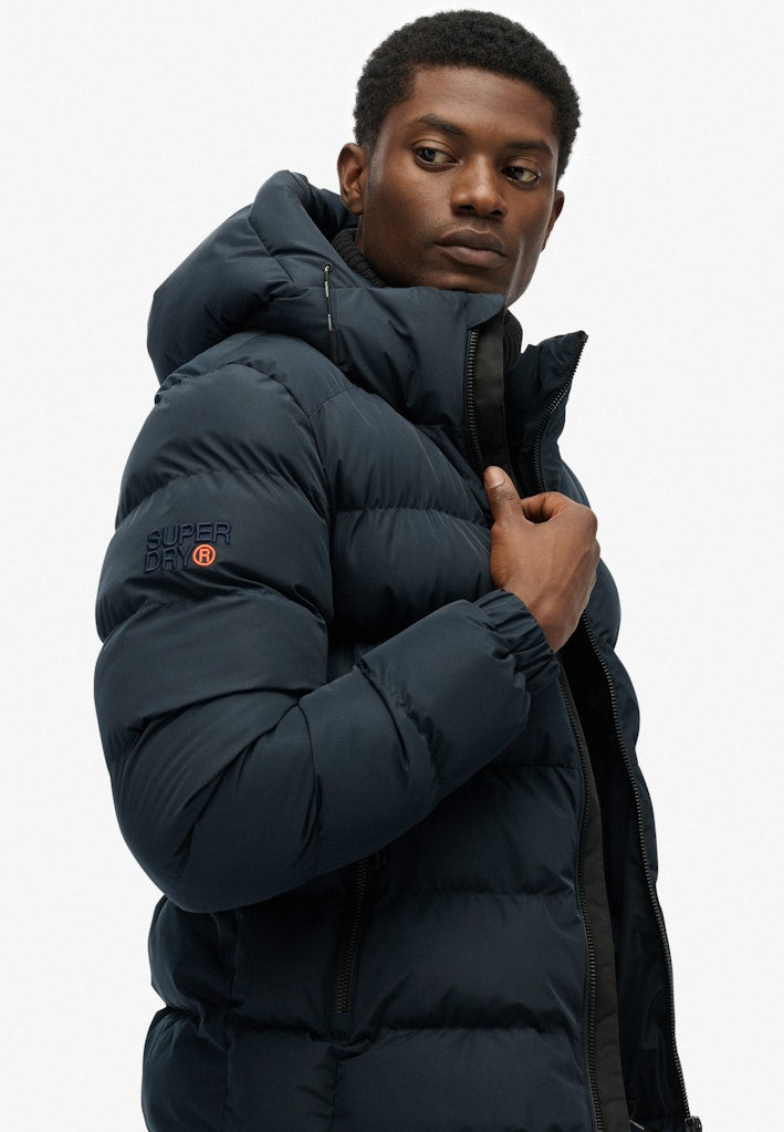 Superdry miesten toppatakki Hooded Sports Puffer Jacket, Eclipse Navy