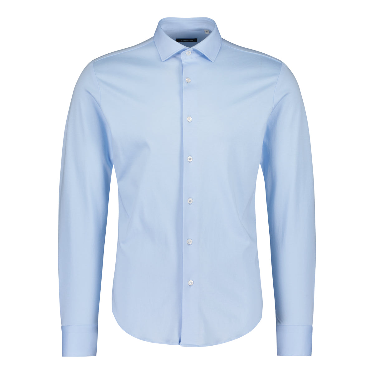 Sinnuu miesten kauluspaita Non Iron Jersey Cotton Shirt, vaaleansininen