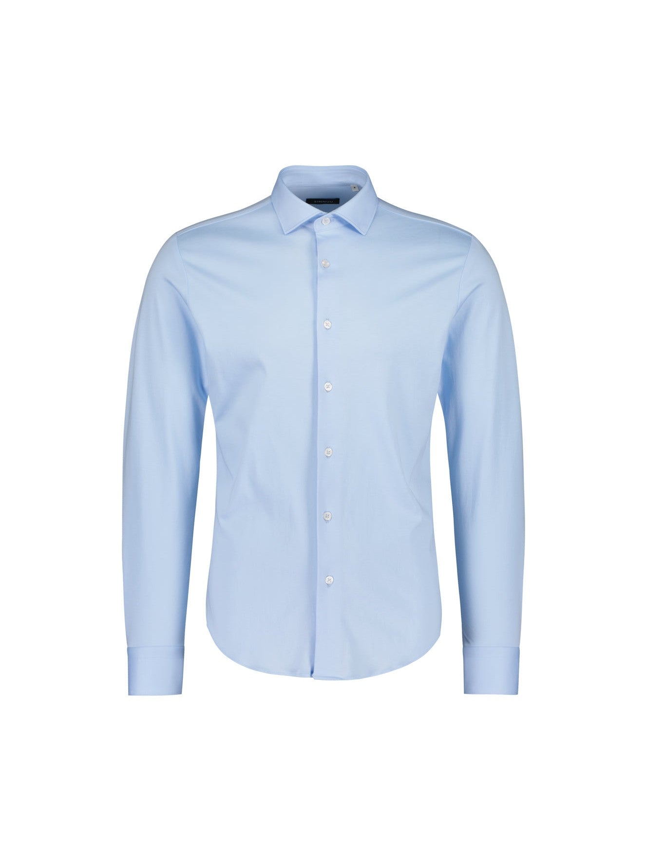 Sinnuu miesten kauluspaita Non Iron Jersey Cotton Shirt, vaaleansininen