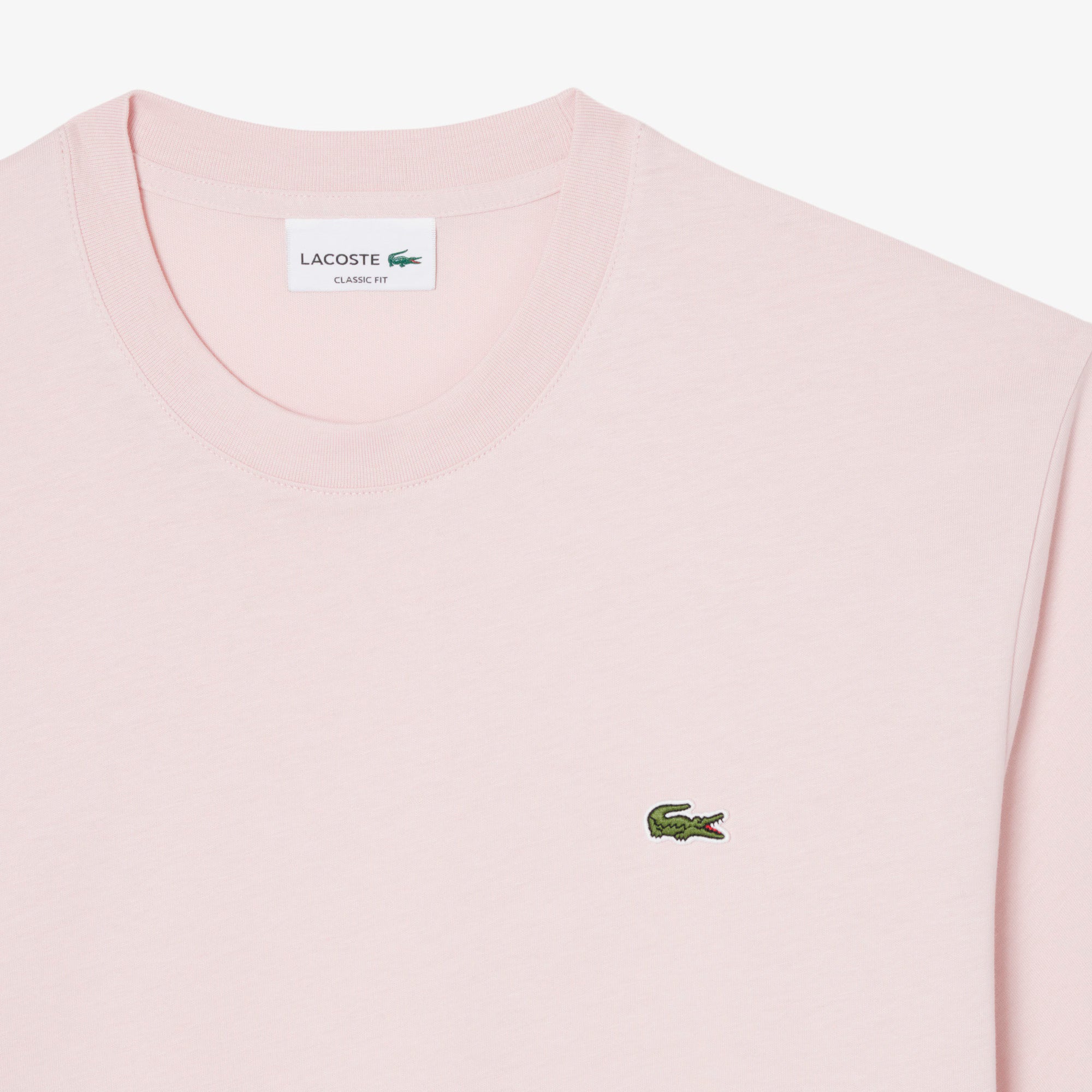 Lacoste miesten t-paita Mid Weight Cotton Jersey T-shirt, vaaleanpunainen