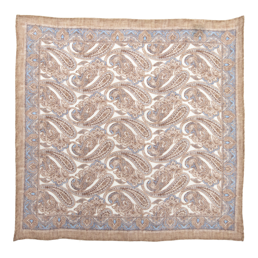 Matex pellavataskuliina, beige kuviollinen
