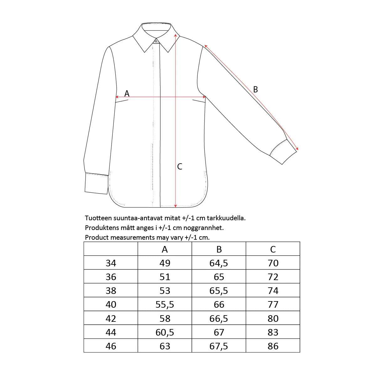 Aarikka naisten paitapusero Tiila, musta kuosi
