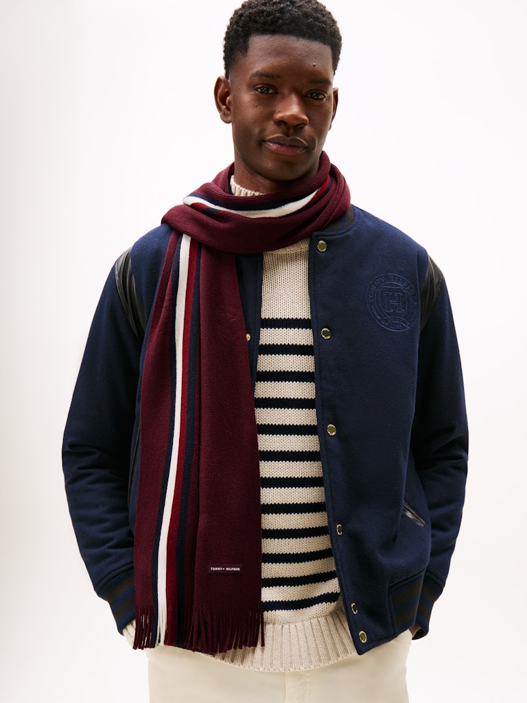 Tommy Hilfiger huivi K TH RWB RACHELLE SCARF, viininpunainen