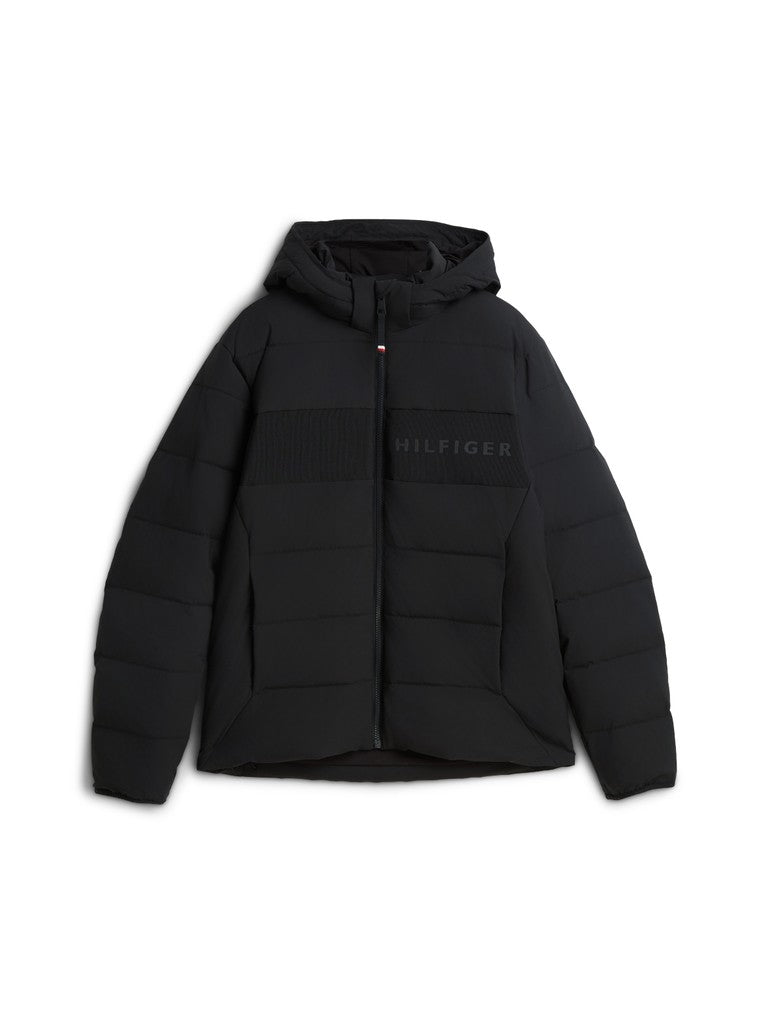 Tommy Hilfiger miesten takki Detachable Hooded Branded Puffer, musta